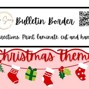 Christmas Bulletin Board Border: Printable Classroom Decor (PDF)