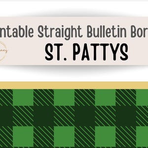 St. Patrick&#39;s Print Spring Summer Theme Bulletin Border, Bulletin Board Border, Printable Classroom Decorations, Printable Bulletin Border