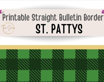 St. Patrick's Print Spring Summer Theme Bulletin Border, Bulletin Board Border, Printable Classroom Decorations, Printable Bulletin Border