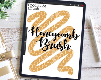 Honeycomb Brush, Procreate Brush, Procreate Accessories, iPad Art, Graphic Design, Digital Art, Graphic Arts