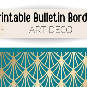 Art Deco Bulletin Board Border: Printable Classroom Decor (PDF)