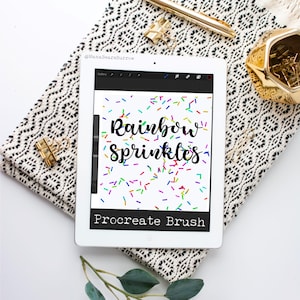 Rainbow Sprinkles Brush: Procreate Stamp (Digital Download)