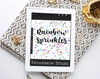 Rainbow Sprinkles Brush, Procreate Brush, Procreate Accessories, iPad Art, Graphic Design, Digital Art, Graphic Arts