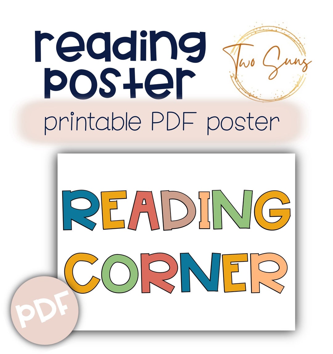 Classroom Reading Posters Printable PDF Classroom Posters Etsy