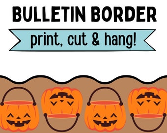 Fall Bulletin Border, Print Cut & Hang, Bulletin Board Border, Modern Classroom,  Printable Classroom Decorations, Bulletin Decor