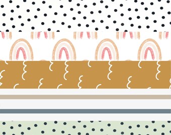 6 Boho Theme Bulletin Borders, Modern Class Decor, Classroom Themes, Bulletin Decorations, Printable Classroom Decorations, PDF Printable