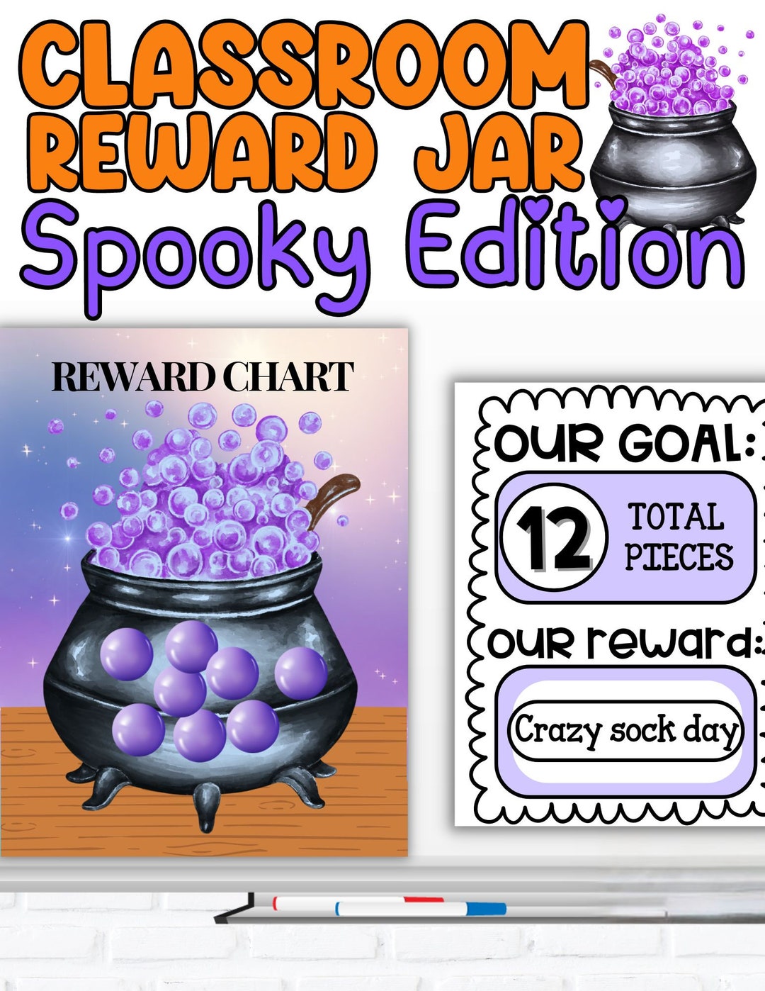 Spooky Fall Reward Jar, Classroom Rewards, Individual Student Rewards ...