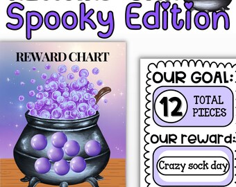 Spooky Fall Reward Jar, Classroom Rewards, Individual Student Rewards, Incentives for Class, Classroom Bulletin Decor
