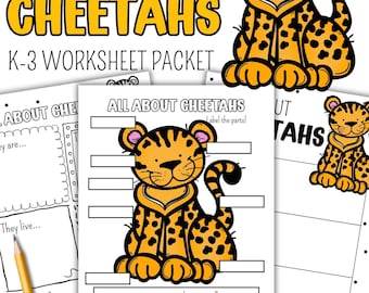 All About Cheetahs | Animal Research Worksheets & Labeling | Life Science for K–3