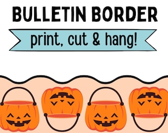 Fall Bulletin Border, Print Cut & Hang, Bulletin Board Border, Modern Classroom,  Printable Classroom Decorations, Bulletin Decor