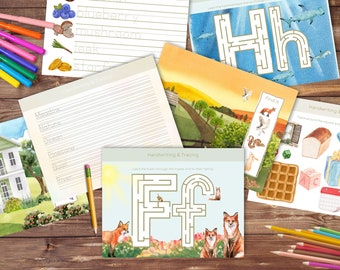 Tracing and Handwriting Unit, K-2nd Grade, Charlotte Mason Inspired, Homeschool Lesson, Christian Lesson Plans, Unit Study, Homeschool
