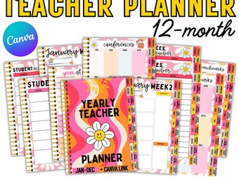 Digital Teacher Planner – Undated | Hyperlinked Tabs | GoodNotes & Notability Compatible