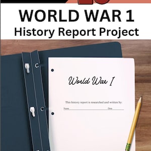 World War 1 History Report Project: Middle School Research (PDF)