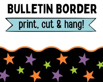 Fall Bulletin Border, Print Cut & Hang, Bulletin Board Border, Modern Classroom,  Printable Classroom Decorations, Bulletin Decor
