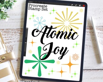 Atomic Joy Stamps, Procreate, Procreate Stamp Set, Procreate Accessories, iPad Art, Graphic Design, Digital Art, Graphic Arts
