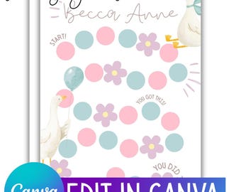 Silly Goose Reward Chart: Kids Printable Behavior Tracker (Canva Download)