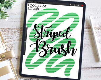 Striped Brush, Procreate Brush, Procreate Accessories, iPad Art, Graphic Design, Digital Art, Graphic Arts