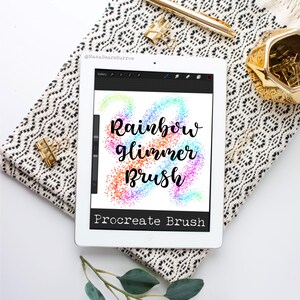 Rainbow Glimmer Brush: Procreate Brush for iPad (Digital Download)