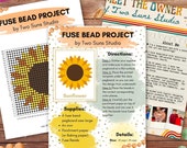 Sunflower Fuse Bead Pattern, Arts and Crafts, Art Project
