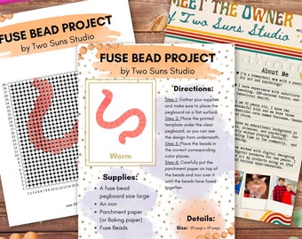 Worm Fuse Bead Pattern, Arts and Crafts, Art Project