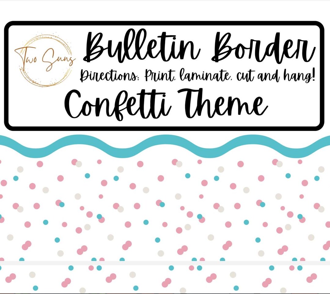Confetti Bulletin Board Border: Spring Summer Classroom Decor ...