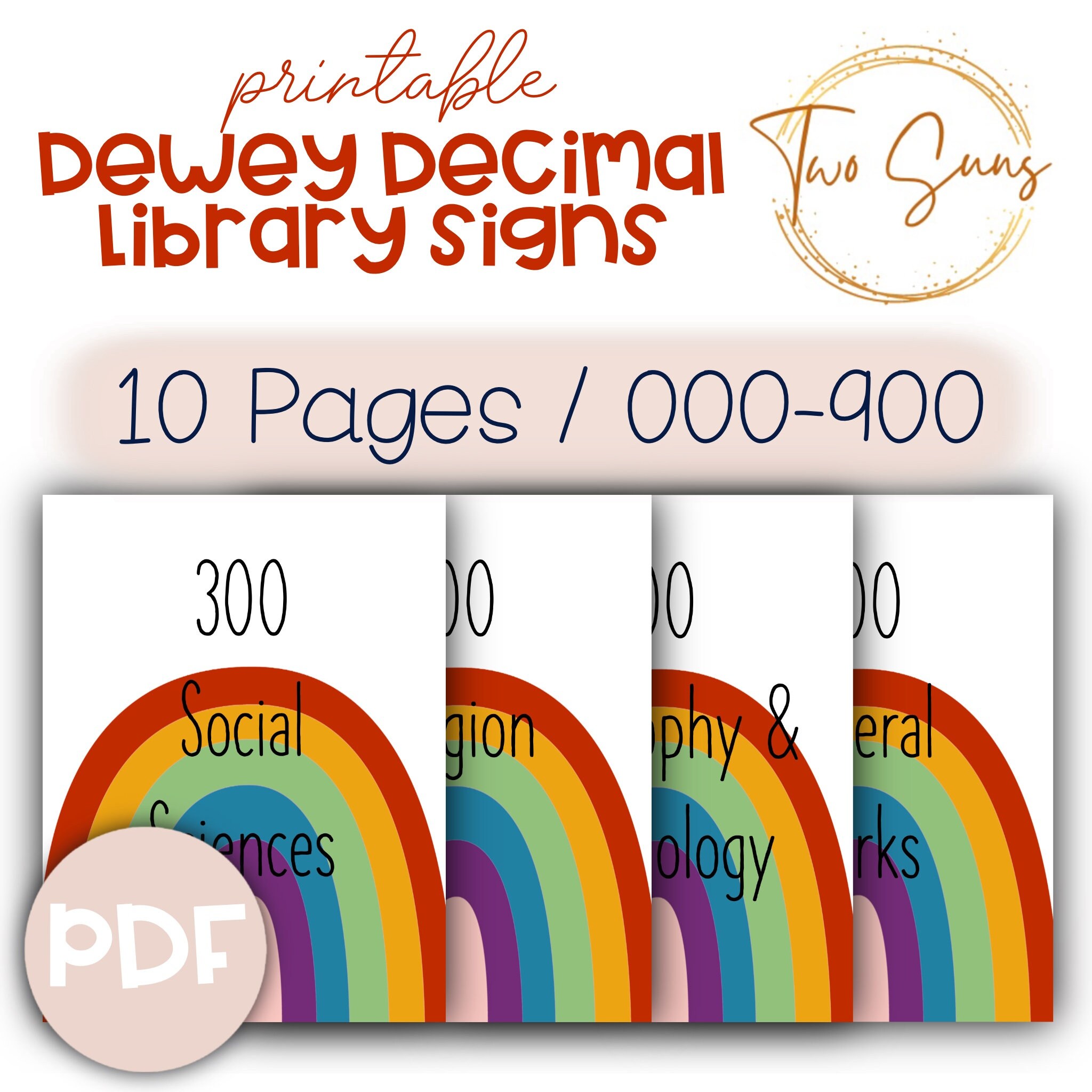 Dewey Decimal System Posters, Printable PDF, Classroom Posters, Library ...