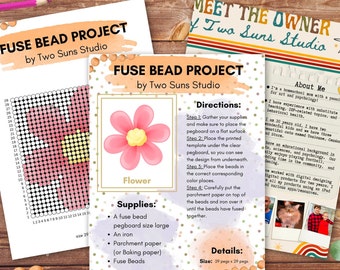 Flower Fuse Bead Pattern, Arts and Crafts, Art Project
