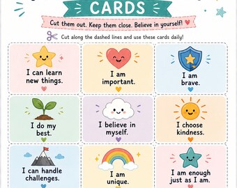Mistakes Help Me Grow SEL Social Emotional Learning Worksheet for Elementary School Kids, Therapy and Counseling