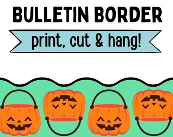 Fall Bulletin Border, Print Cut & Hang, Bulletin Board Border, Modern Classroom,  Printable Classroom Decorations, Bulletin Decor