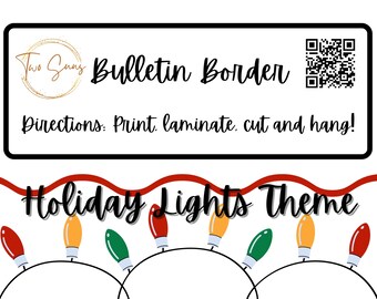 Bulletin Border, Bulletin Board Border, Printable Classroom Decorations, PDF Format
