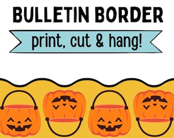 Fall Bulletin Border, Print Cut & Hang, Bulletin Board Border, Modern Classroom,  Printable Classroom Decorations, Bulletin Decor