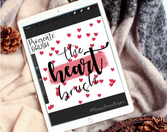 Heart Brush, Procreate Brush, Procreate Accessories, iPad Art, Graphic Design, Digital Art, Graphic Arts