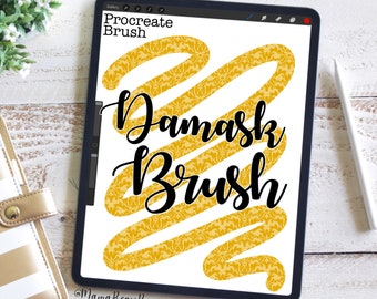 Damask Brush, Procreate Brush, Procreate Accessories, iPad Art, Graphic Design, Digital Art, Graphic Arts