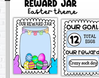 Easter Reward Jar, Classroom Rewards, Individual Student Rewards, Incentives for Class, Classroom Bulletin Decor