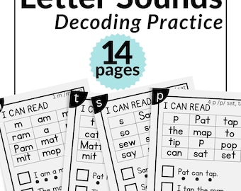 Decoding and Fluency Practice, Letter Sounds, Reading Practice, Reading Resources, Elementary Teaching, Primary School Reading