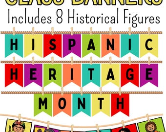 Printable Hispanic Heritage Month Classroom Banner | Cultural Diversity Bulletin Board Décor PDF Download | Printable Modern Class Decor