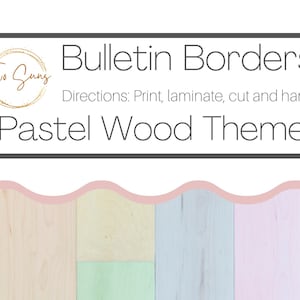Pastel Wood Bulletin Board Border: Printable Classroom Decor (PDF)