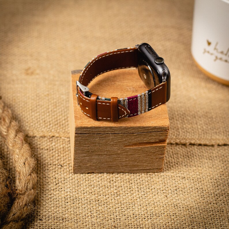 Apple Watch Band 44mm Women Men Leather Apple Watch Bands Etsy