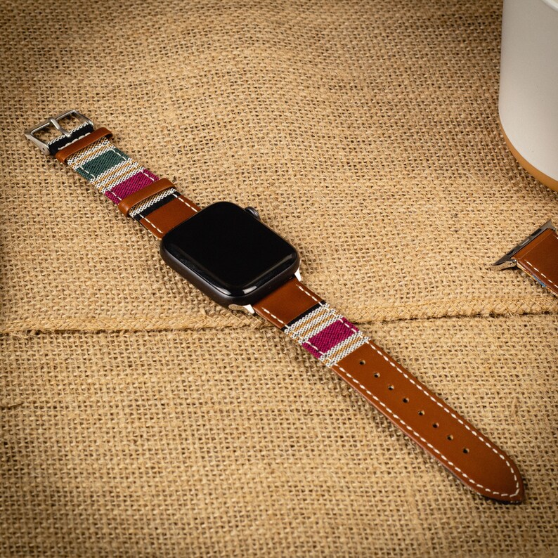 Apple Watch Band 44mm Women Men Leather Apple Watch Bands Etsy