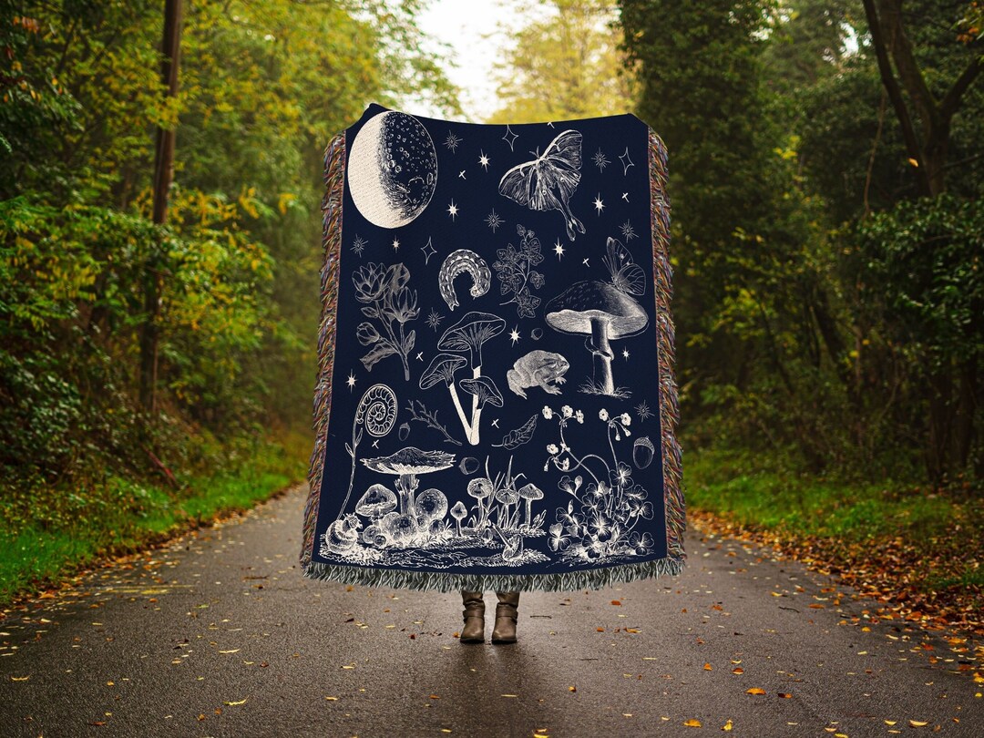 Mushroom Blanket Mushroom Baby Blanket Mushroom Woven - Etsy