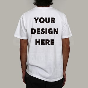 Gildan 2000 MOCKUP, Gildan T Shirt Back Modeled white shirt Mockup, Mockup on a model