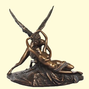 Eros  Cupid Psyche - The Greatest Love Story in Greek Mythology - It has inspired Artists all over the World - Cold Cast Bronze Resin