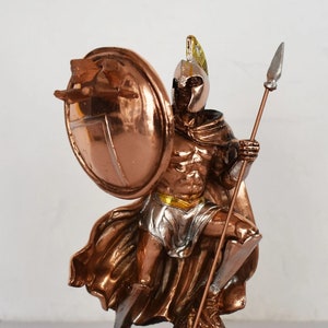 Leonidas - 530-480 B.C - Warrior king of the Greek city-state of Sparta - 300 and the Battle of Thermopylae - Copper Plated Alabaster