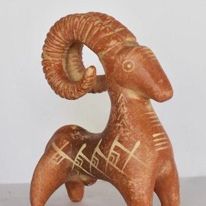 Idol of a Ram - Mycenaean, 1100 BC - Emblem of Strength and Humility - Replica - Ceramic Artifact