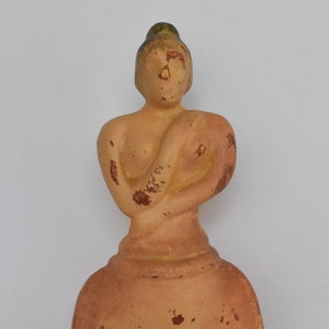 Clay Female statuette in praying posture - Minoan, 1700-1600 BC - Herakleion Archaeological Museum - Replica - Ceramic Artifact