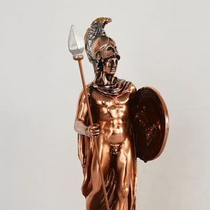 Ares Mars - Olympian God of War, Battlelust, Courage and Civil Order - Copper Plated Alabaster