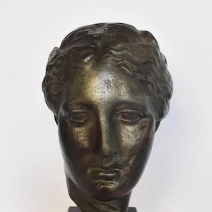 Higieia Head Bust - Diosa de la salud, la limpieza y la higiene - Hija de Asclepio - Réplica - Piedra de fundición