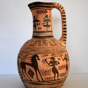 Psykter Vessel - Used for Cooling Wine at a Symposium - Athens, Geometric Period - Museum Replika - Ceramic Artifact