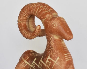 Idol of a Ram - Mycenaean, 1100 BC - Emblem of Strength and Humility - Replica - Ceramic Artifact