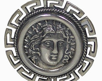 Helios Helius - Sun-God - The Personification of Life and all Life-giving Power - Son of Hyperion - Coin Pendant - 925 Sterling Silver